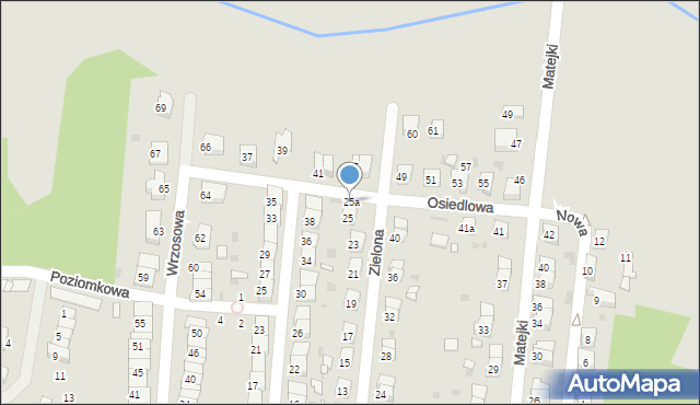 Wołów, Zielona, 25a, mapa Wołów