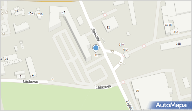 Wrocław, Ziębicka, 31, mapa Wrocławia