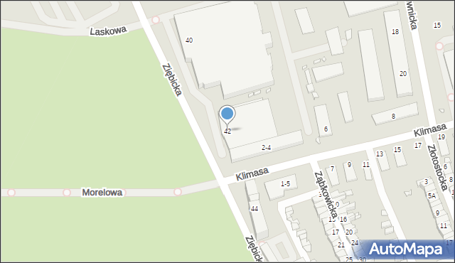 Wrocław, Ziębicka, 42, mapa Wrocławia