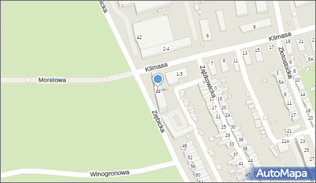 Wrocław, Ziębicka, 44, mapa Wrocławia