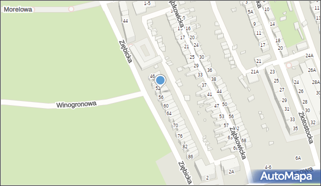 Wrocław, Ziębicka, 54, mapa Wrocławia