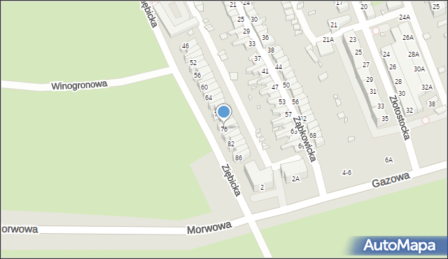 Wrocław, Ziębicka, 76, mapa Wrocławia