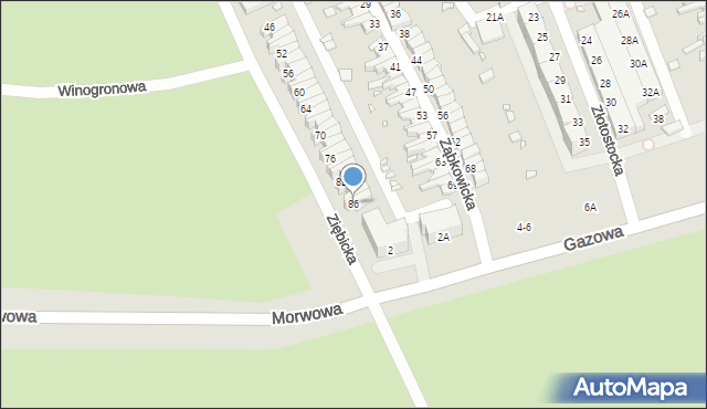 Wrocław, Ziębicka, 86, mapa Wrocławia