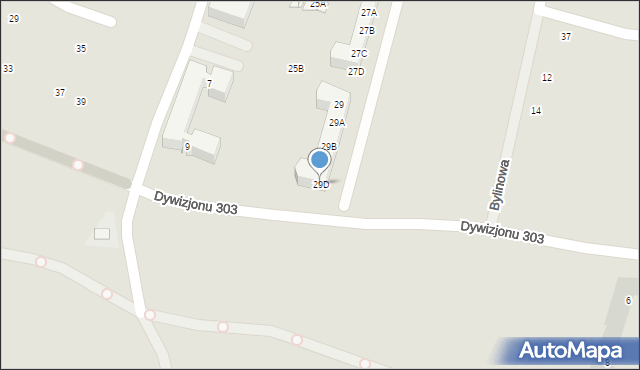 Wrocław, Zielna, 29D, mapa Wrocławia