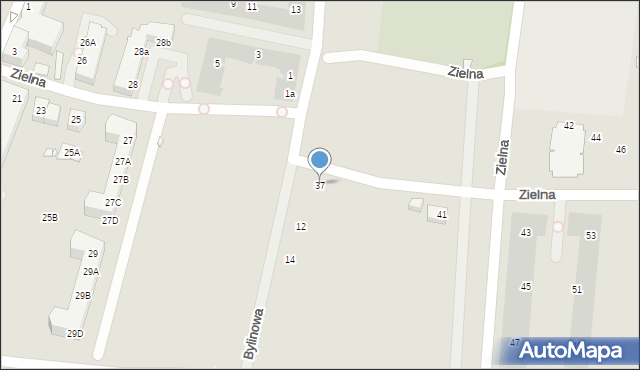 Wrocław, Zielna, 37, mapa Wrocławia