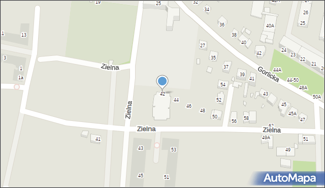 Wrocław, Zielna, 42, mapa Wrocławia