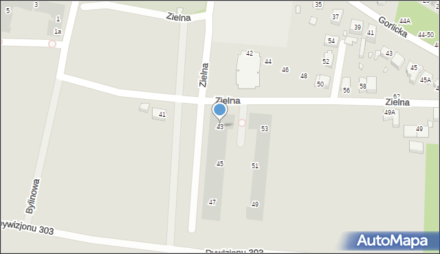 Wrocław, Zielna, 43, mapa Wrocławia