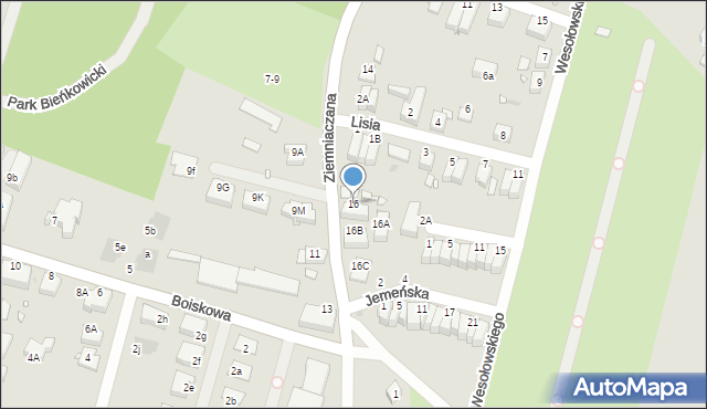 Wrocław, Ziemniaczana, 16, mapa Wrocławia