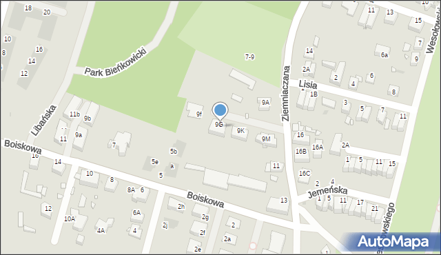 Wrocław, Ziemniaczana, 9H, mapa Wrocławia