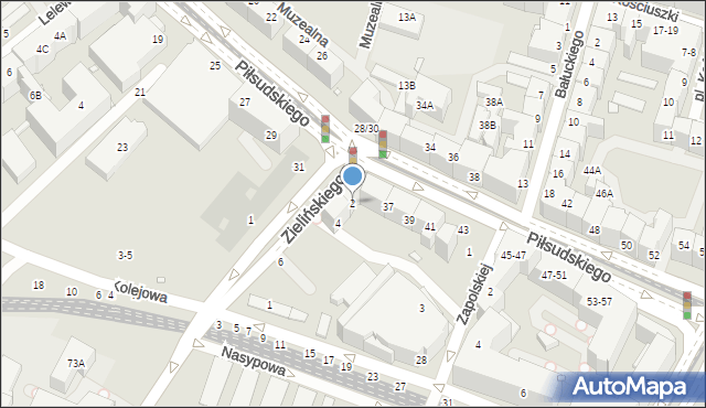 Wrocław, Zielińskiego Tadeusza, 2, mapa Wrocławia