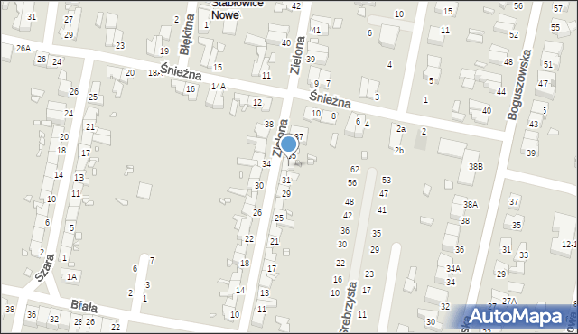 Wrocław, Zielona, 33, mapa Wrocławia