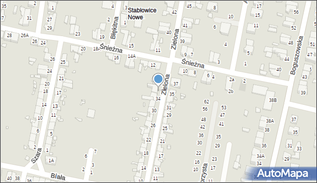 Wrocław, Zielona, 36, mapa Wrocławia