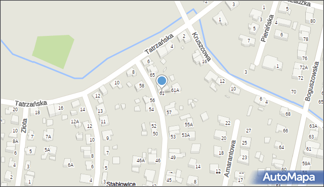 Wrocław, Zielona, 61, mapa Wrocławia