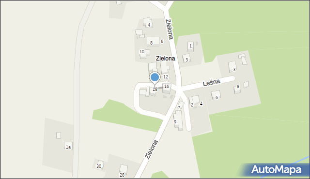 Wrząsowice, Zielona, 18, mapa Wrząsowice