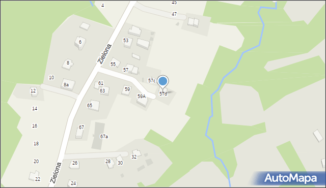 Wrząsowice, Zielona, 57d, mapa Wrząsowice