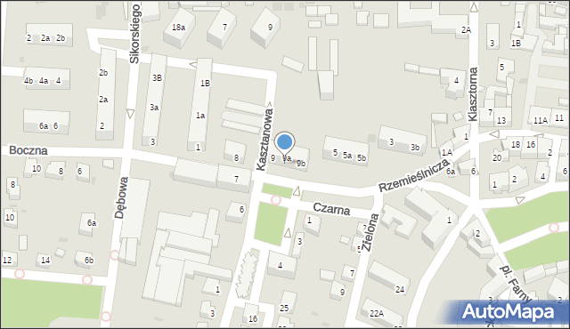 Wschowa, Zielony Rynek, 9a, mapa Wschowa