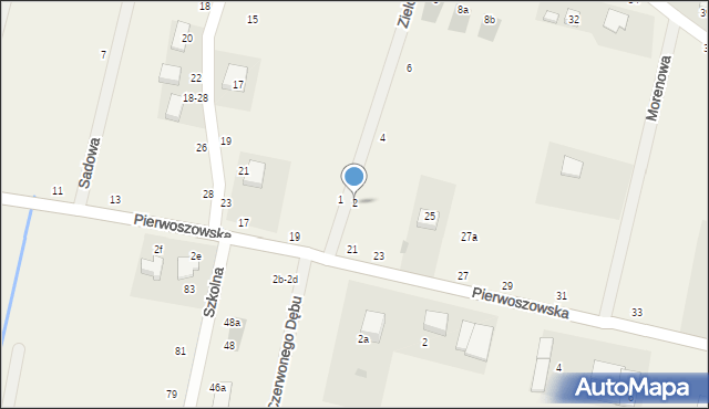 Wysoki Kościół, Zielona, 2, mapa Wysoki Kościół