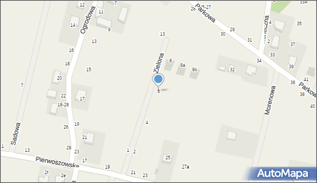 Wysoki Kościół, Zielona, 6, mapa Wysoki Kościół