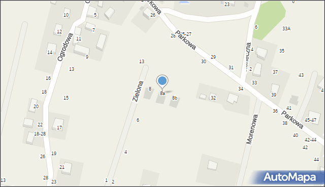 Wysoki Kościół, Zielona, 8a, mapa Wysoki Kościół