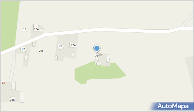 Wzory, Zielonka, 21, mapa Wzory