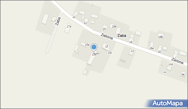 Żaba, Zielona, 15b, mapa Żaba