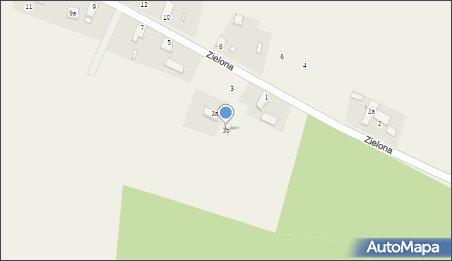 Żaba, Zielona, 3b, mapa Żaba