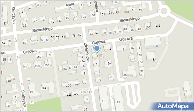 Ząbki, Zieleniecka, 3, mapa Ząbki