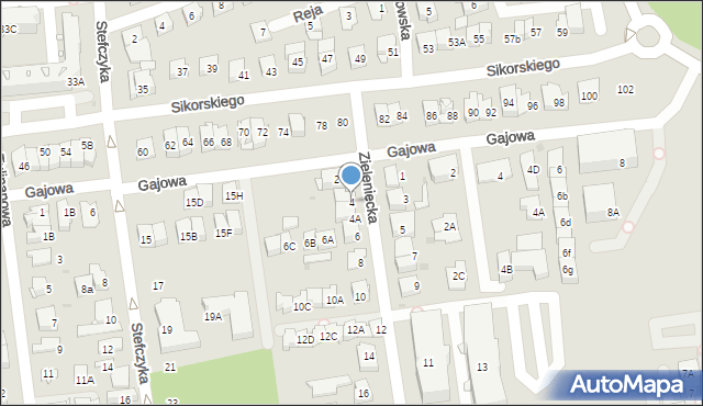 Ząbki, Zieleniecka, 4, mapa Ząbki