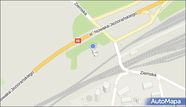 Zabrze, Ziemska, 8, mapa Zabrza