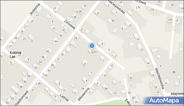 Zabrzeg, Zimowa, 3, mapa Zabrzeg