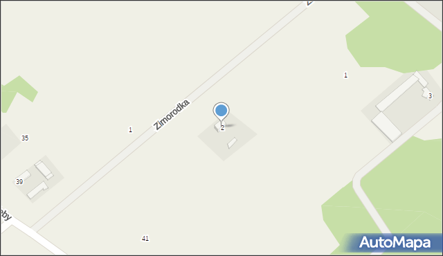 Zaręby, Zimorodka, 2, mapa Zaręby