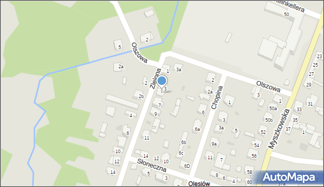 Żarki, Zielona, 5, mapa Żarki