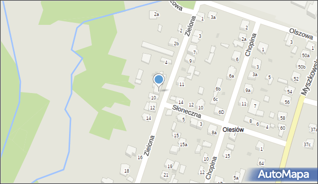 Żarki, Zielona, 8, mapa Żarki