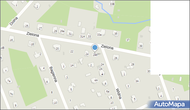 Żarki-Letnisko, Zielona, 24b, mapa Żarki-Letnisko