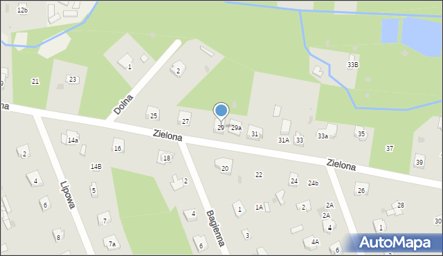 Żarki-Letnisko, Zielona, 29, mapa Żarki-Letnisko