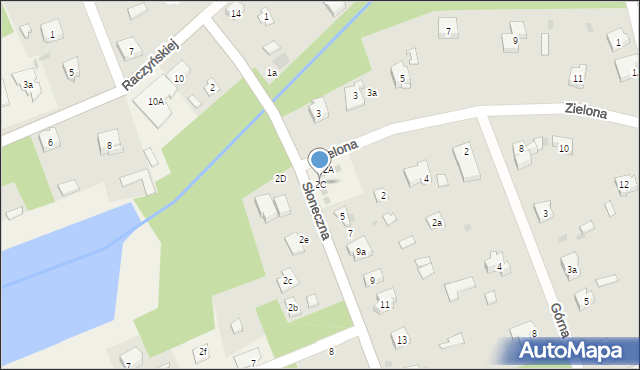 Żarki-Letnisko, Zielona, 2C, mapa Żarki-Letnisko
