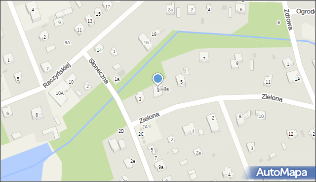 Żarki-Letnisko, Zielona, 3, mapa Żarki-Letnisko