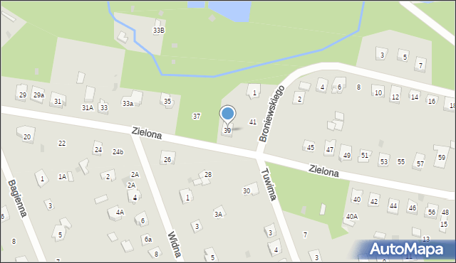 Żarki-Letnisko, Zielona, 39, mapa Żarki-Letnisko
