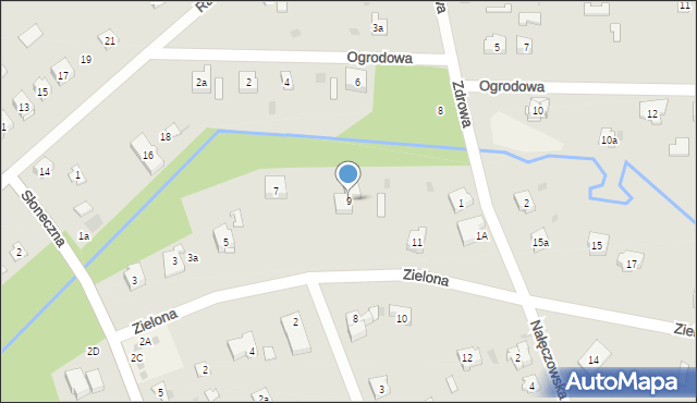 Żarki-Letnisko, Zielona, 9, mapa Żarki-Letnisko