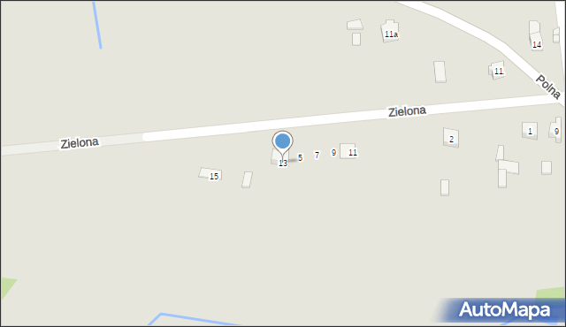 Żarnów, Zielona, 13, mapa Żarnów