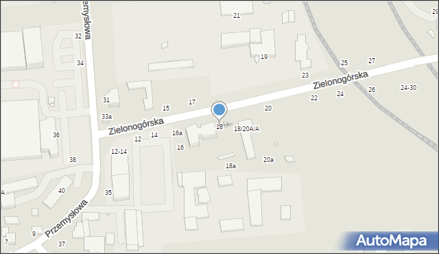 Zduńska Wola, Zielonogórska, 18, mapa Zduńska Wola