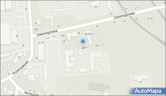 Zduńska Wola, Zielonogórska, 18a, mapa Zduńska Wola