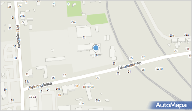 Zduńska Wola, Zielonogórska, 19, mapa Zduńska Wola