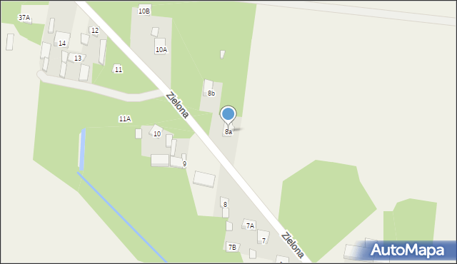 Żelechlinek, Zielona, 8a, mapa Żelechlinek