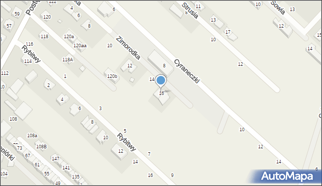 Zgorzała, Zimorodka, 16, mapa Zgorzała