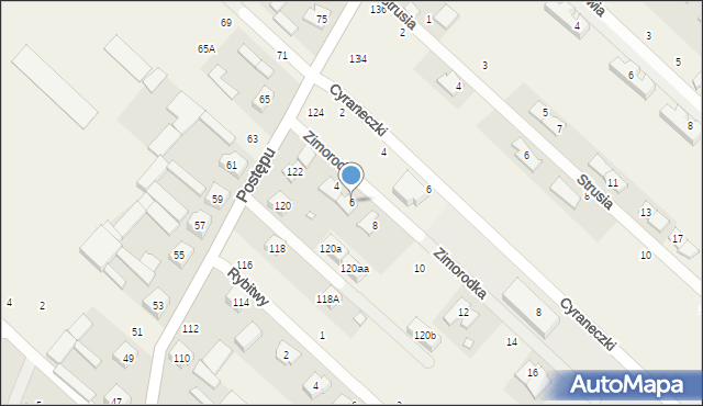 Zgorzała, Zimorodka, 6, mapa Zgorzała