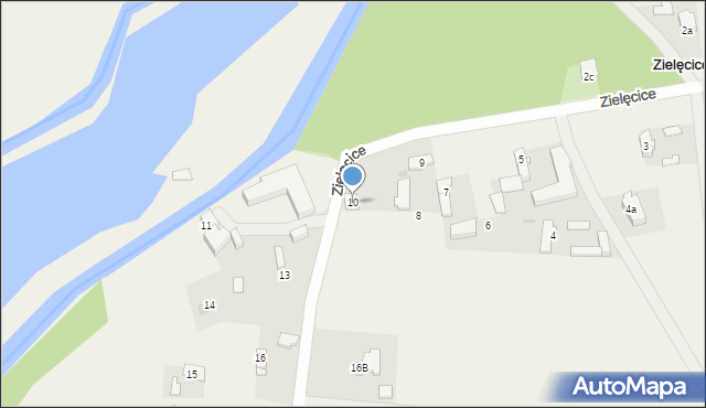 Zielęcice, Zielęcice, 10, mapa Zielęcice