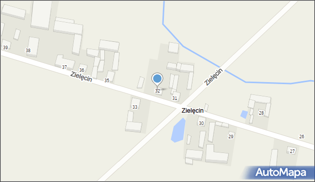 Zielęcin, Zielęcin, 32, mapa Zielęcin