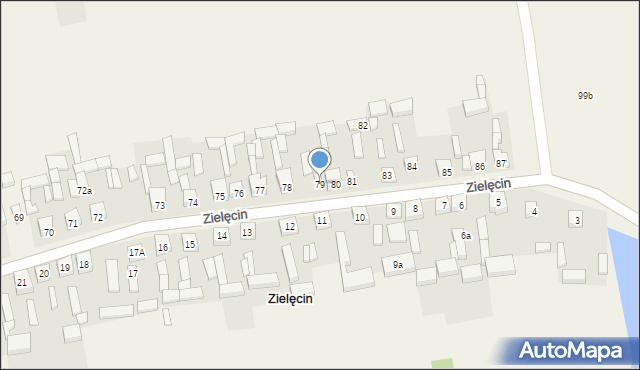 Zielęcin, Zielęcin, 79, mapa Zielęcin