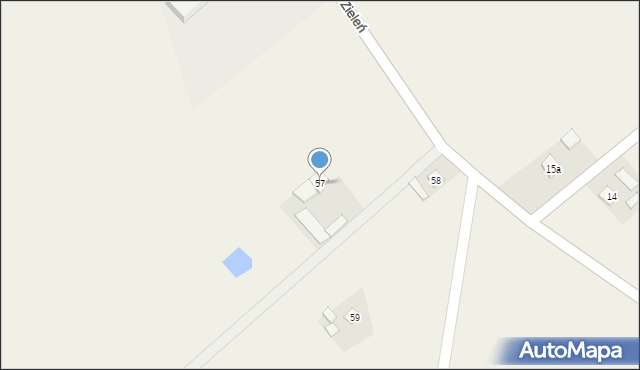 Zieleń, Zieleń, 57, mapa Zieleń